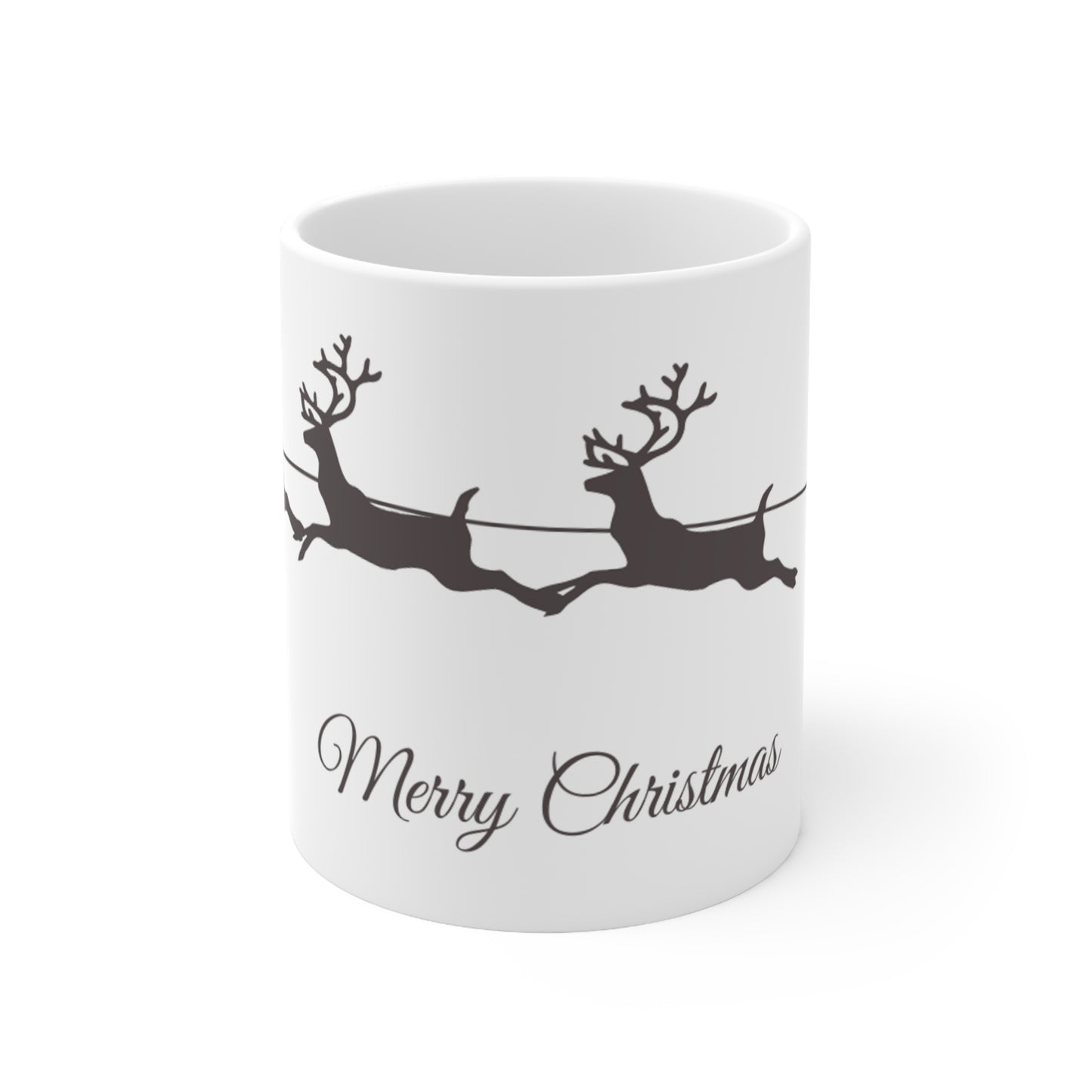 Mug de Noël, en céramique, Traineau noir du Père Noël