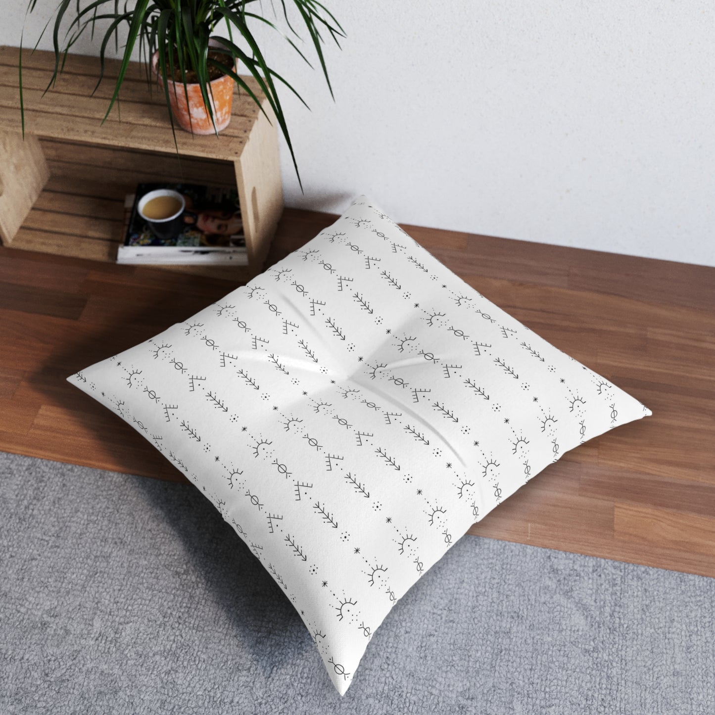 Tufted Floor Pillow, Square