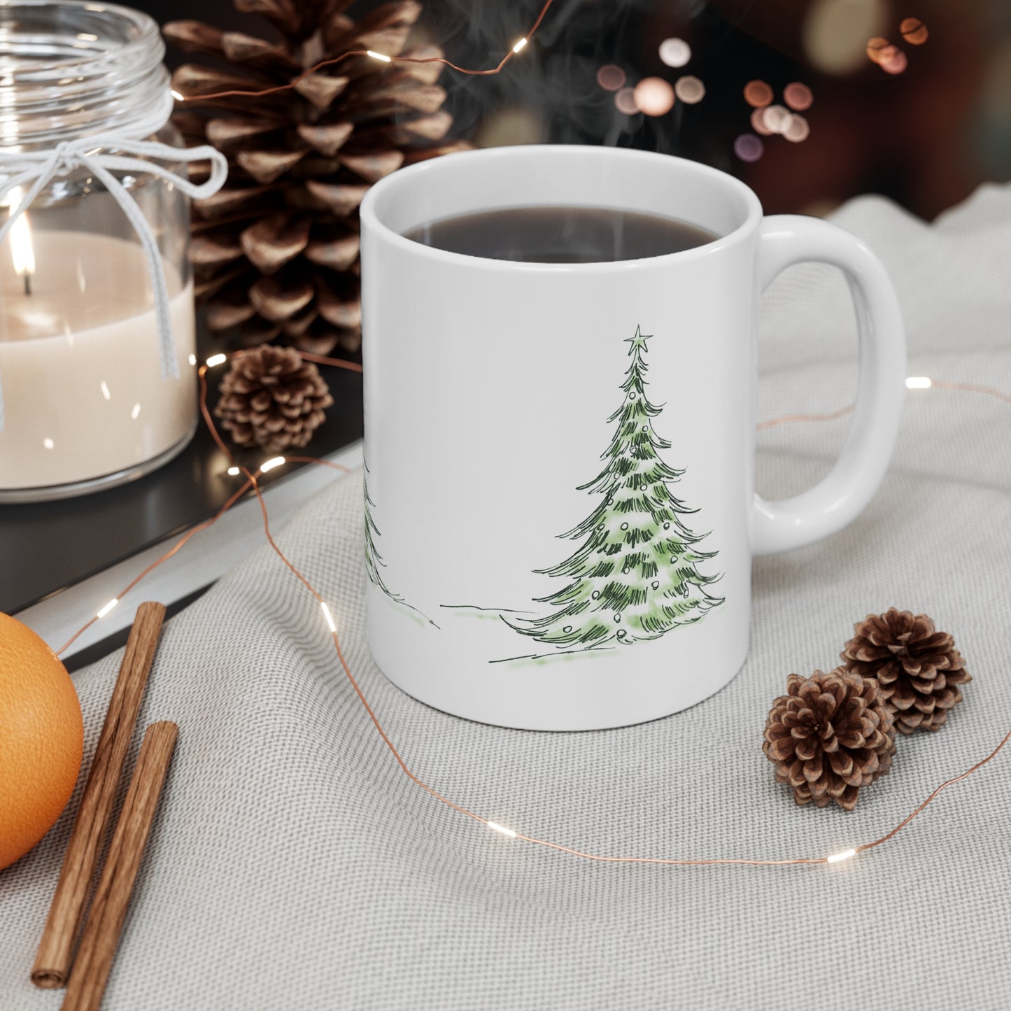 Mug de Noël, en céramique, Sapin de Noël