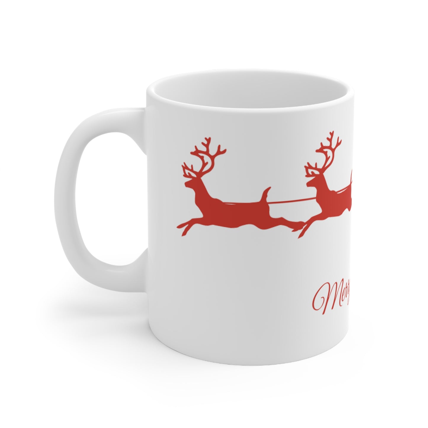 Mug de Noël, en céramique, Traineau rouge du Père Noël